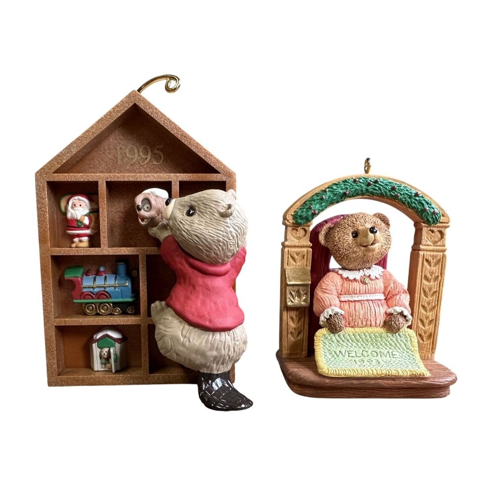 Vtg Hallmark Keepsake Ornaments Collecting Memories 1995 & You're Always Welcome